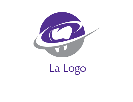 swooshes around tooth dental logo