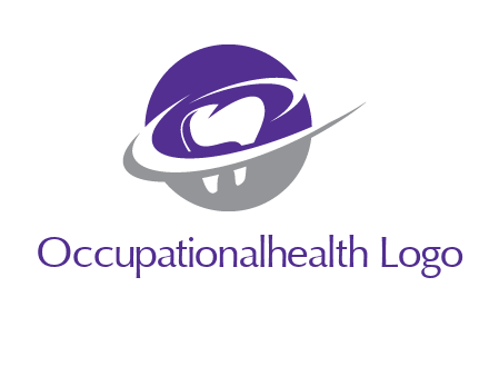 swooshes around tooth dental logo