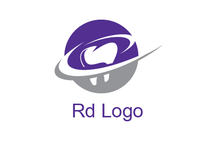 swooshes around tooth dental logo