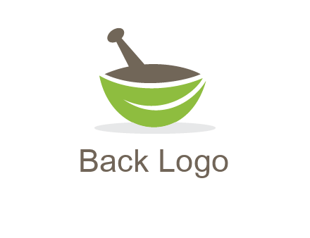 pestle mortar leaf pharmacy logo