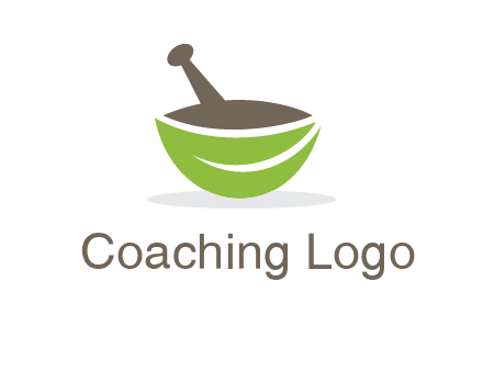 pestle mortar leaf pharmacy logo