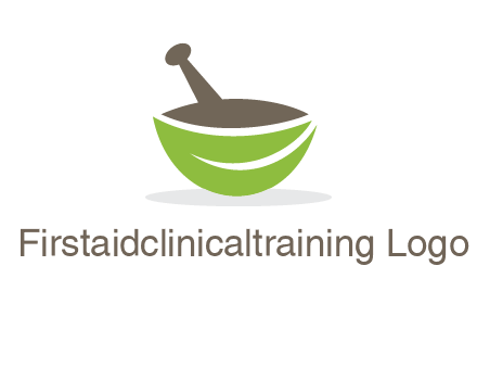pestle mortar leaf pharmacy logo