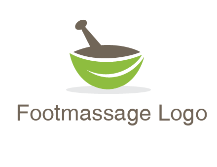 pestle mortar leaf pharmacy logo