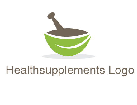 pestle mortar leaf pharmacy logo