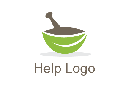 pestle mortar leaf pharmacy logo