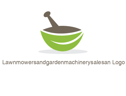 pestle mortar leaf pharmacy logo