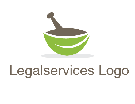 pestle mortar leaf pharmacy logo