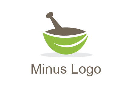 pestle mortar leaf pharmacy logo