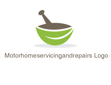 pestle mortar leaf pharmacy logo