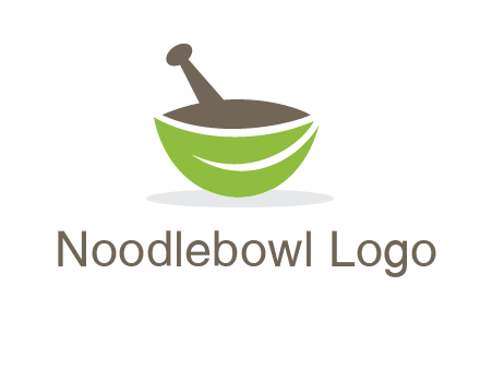 pestle mortar leaf pharmacy logo