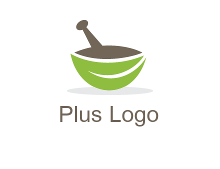 pestle mortar leaf pharmacy logo