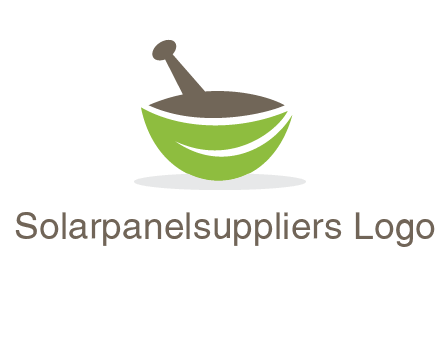 pestle mortar leaf pharmacy logo