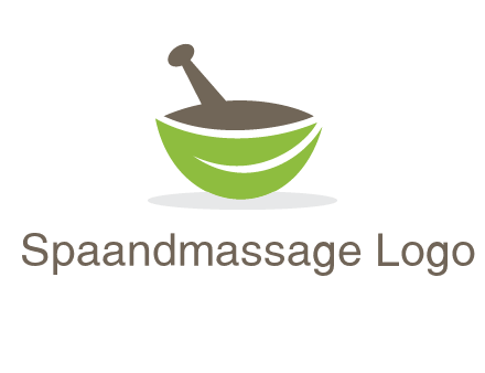 pestle mortar leaf pharmacy logo