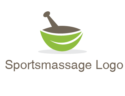 pestle mortar leaf pharmacy logo