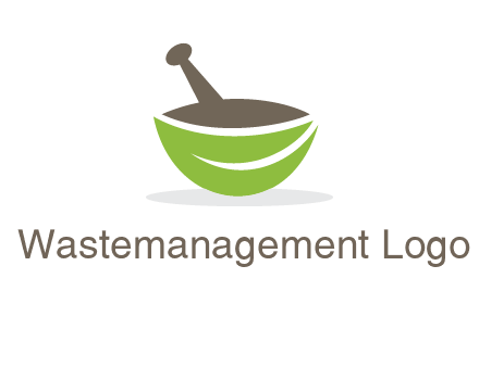 pestle mortar leaf pharmacy logo