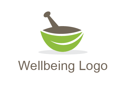 pestle mortar leaf pharmacy logo