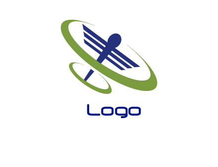 satellite dish communication logo