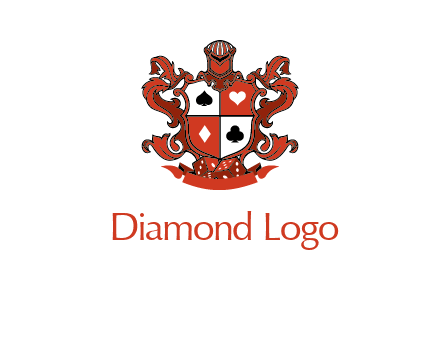 spade heart diamond club in royal crest