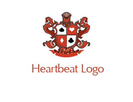 spade heart diamond club in royal crest