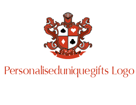 spade heart diamond club in royal crest