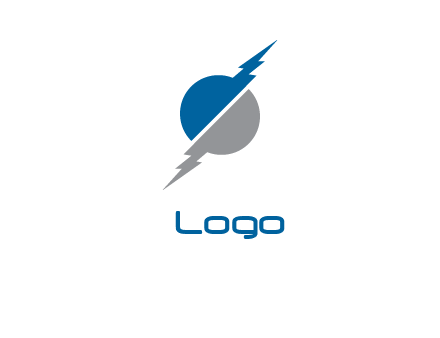 lightening and circle logo
