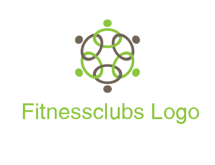 connected circles swoosh people logo