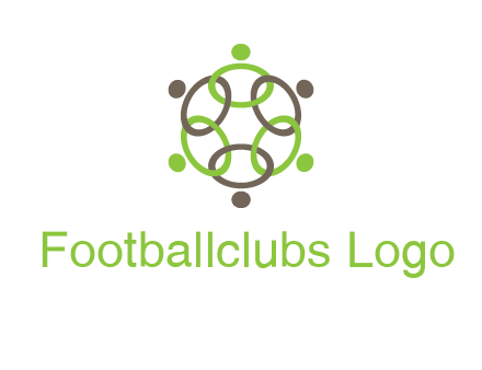 connected circles swoosh people logo