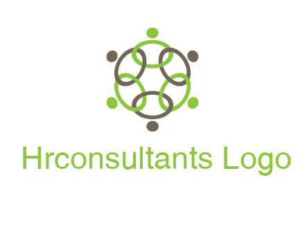 connected circles swoosh people logo