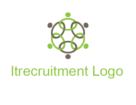 connected circles swoosh people logo