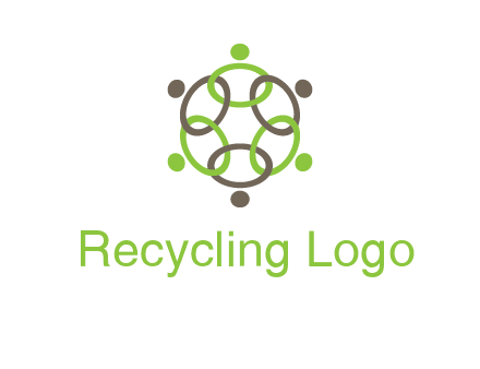 connected circles swoosh people logo