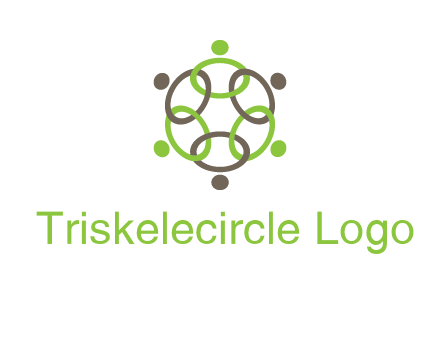 connected circles swoosh people logo