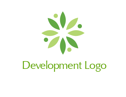 flower swoosh people employment logo