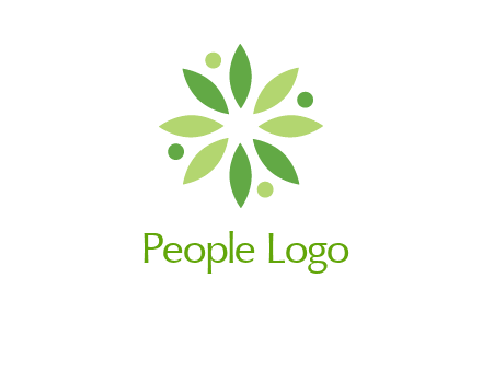 flower swoosh people employment logo