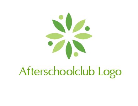 flower swoosh people employment logo