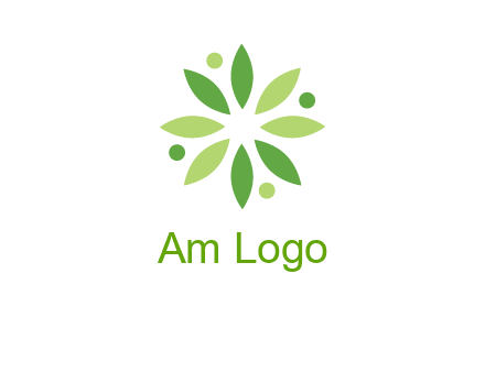 flower swoosh people employment logo