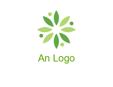 flower swoosh people employment logo