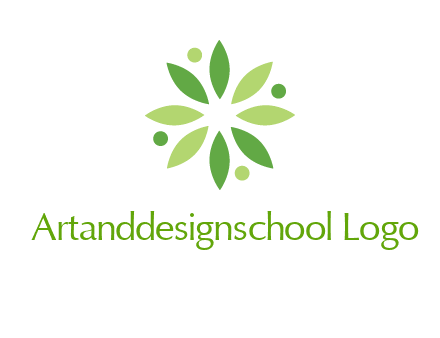 flower swoosh people employment logo