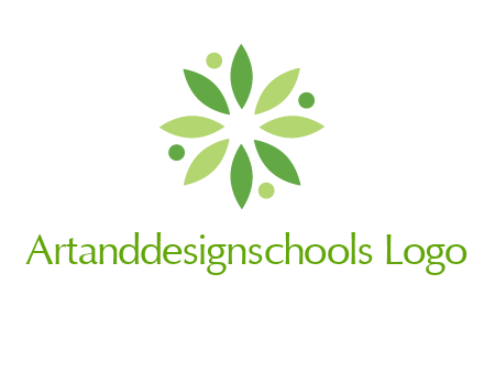 flower swoosh people employment logo