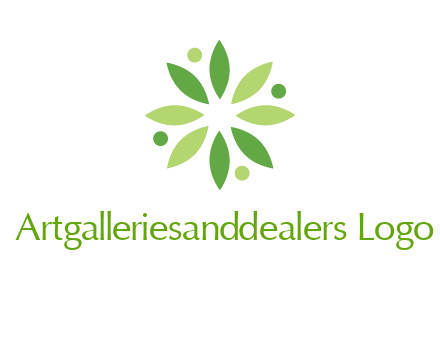 flower swoosh people employment logo