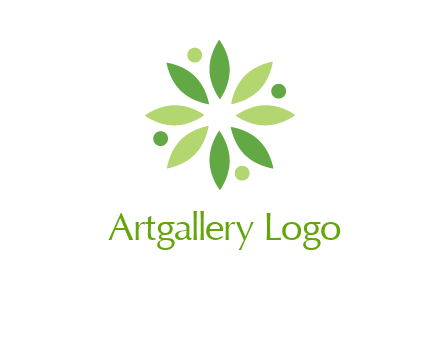 flower swoosh people employment logo