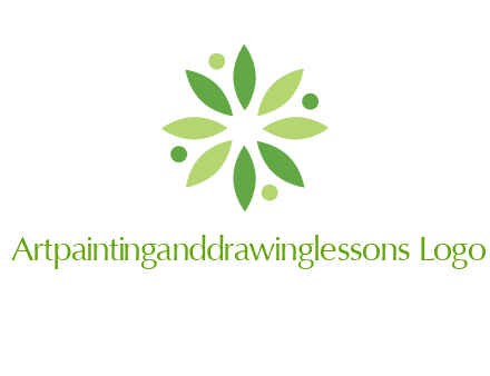 flower swoosh people employment logo