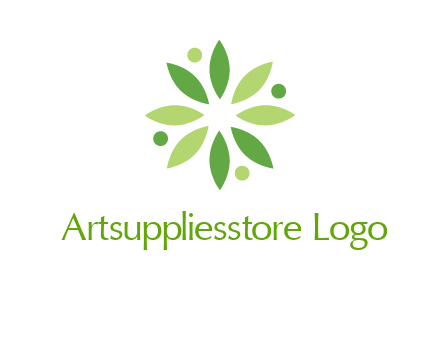 flower swoosh people employment logo