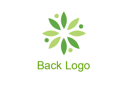 flower swoosh people employment logo