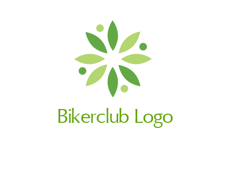 flower swoosh people employment logo