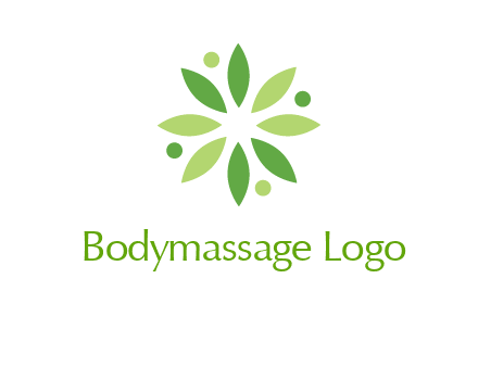 flower swoosh people employment logo