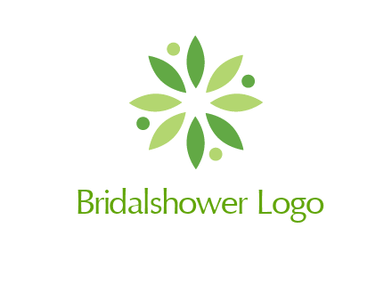 flower swoosh people employment logo