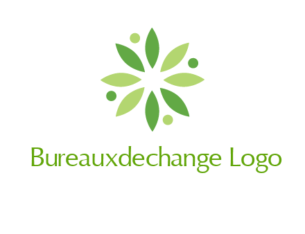flower swoosh people employment logo