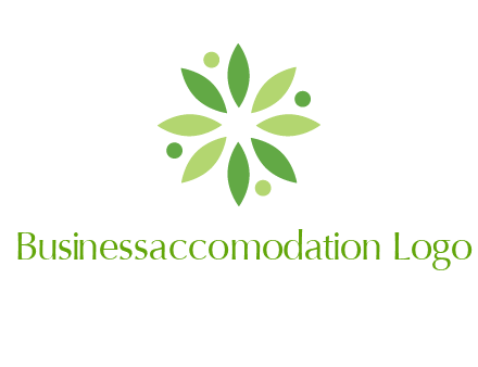 flower swoosh people employment logo