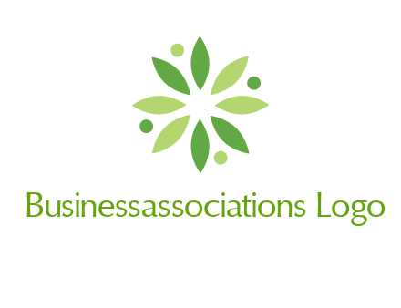 flower swoosh people employment logo