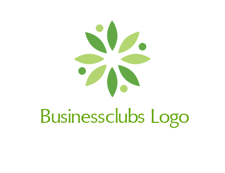 flower swoosh people employment logo
